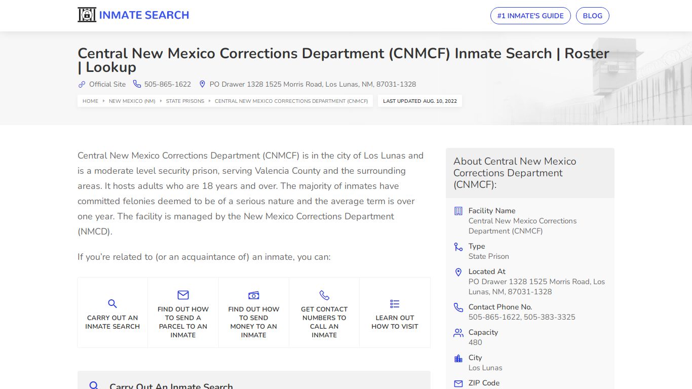 Central New Mexico Corrections Department (CNMCF) Inmate ...